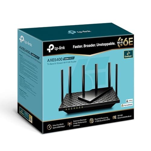 TP-Link AXE5400 Tri-Band WiFi 6E Router (Archer AXE75), 2025 PCMag Editors' Choice, Gigabit Internet for Gaming & Streaming, New 6GHz Band, 160MHz, OneMesh, Quad-Core CPU, VPN & WPA3 Security44% offLimited time deal