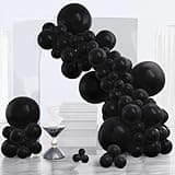 PartyWoo Black Balloons 140 pcs Different Sizes of 18 12 10 5 Inch Black Balloons Arch Kit Garland for Baby Shower Birthday Graduation Casino Gaming Anniversary Retirement Party De
