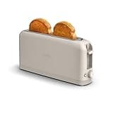bella 2 Slice Slim Toaster, Fits-anywhere™ Kitchenware, 6 Setting Shade Control with Reheat & Cancel Buttons, Fits sourdough, 10” Long Slot, Anti Jam & Auto Shutoff, 900 Watt, Oatm