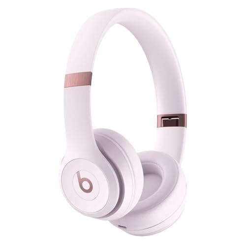 Beats Solo 4 - Wireless On-Ear Bluetooth Headphones, Up to 50-Hour Battery Life, Ultra-Lightweight Comfort, Powerful and Balanced Sound, Apple & Android Compatible - Cloud Pink