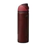 Owala FreeSip Insulated Stainless Steel Water Bottle with Straw, BPA-Free Sports Water Bottle, Great for Travel, 24 Oz, Black Cherry