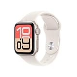 Apple Watch SE 3 [GPS 40mm] Smartwatch with Starlight Aluminum Case with Starlight Sport Band - S/M. Fitness and Sleep Trackers, Heart Rate Monitor, Always-On Display, Water Resistant