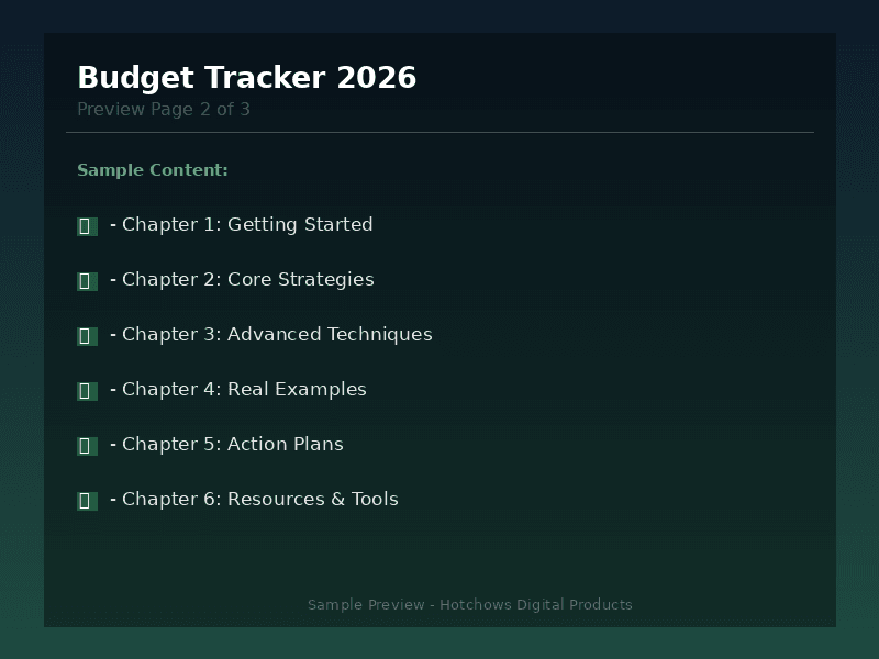 Personal Budget Tracker 2026 — Complete Financial Spreadsheet - image 3