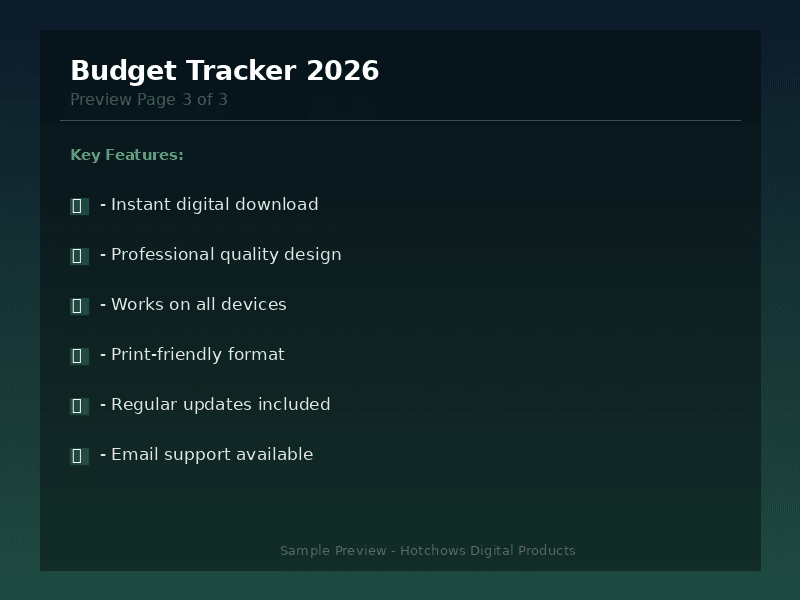 Personal Budget Tracker 2026 — Complete Financial Spreadsheet - image 4