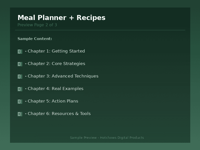 Weekly Meal Planner + Grocery List & 20 Quick Recipes - image 3
