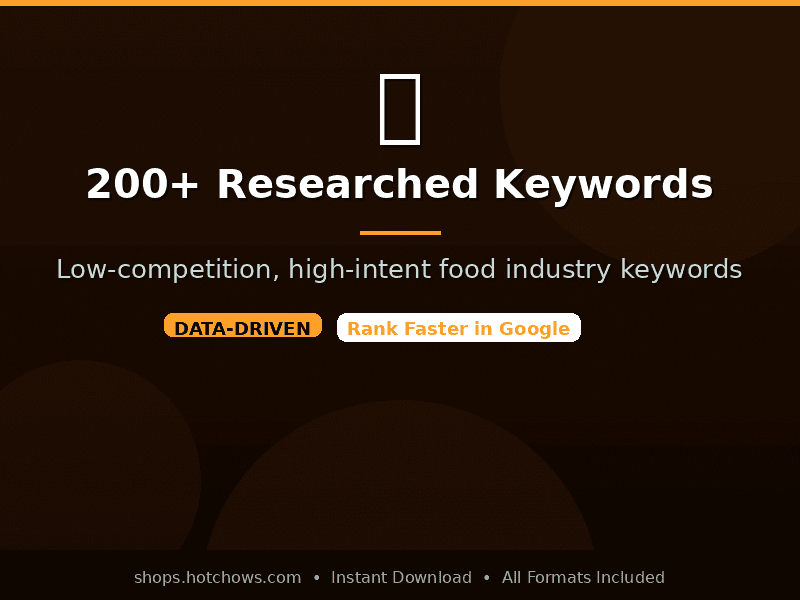 Food Industry SEO Keyword Toolkit - image 2