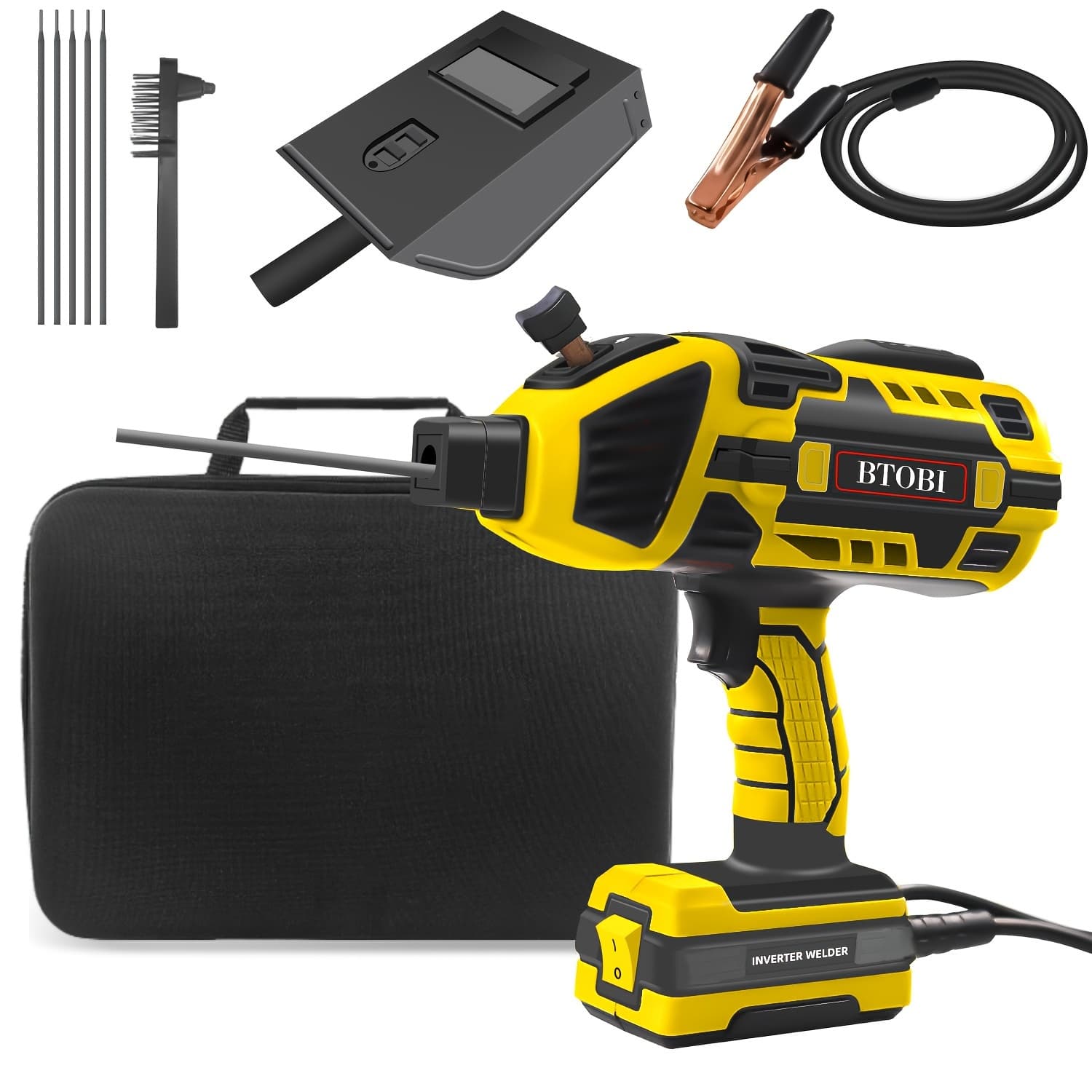 Handheld Welder, Portable Arc Welder For 3/32"-1/8" Stick Welder, 110v, Igbt Inverter, With Welding Tool Kit And Toolbox