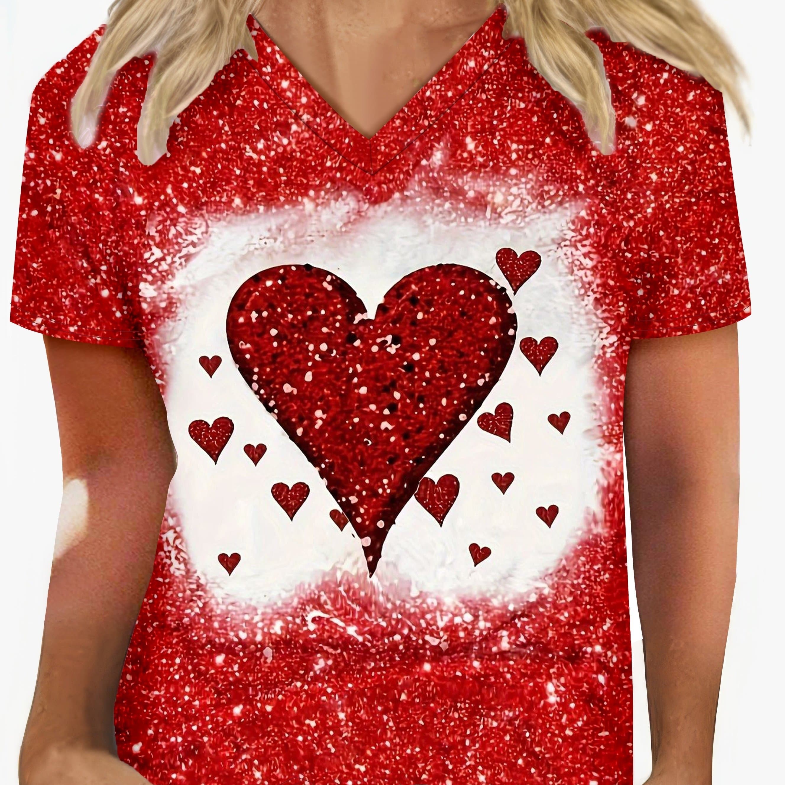 Summer -shaped Printed Shiny T-shirt, Casual And Comfortable
