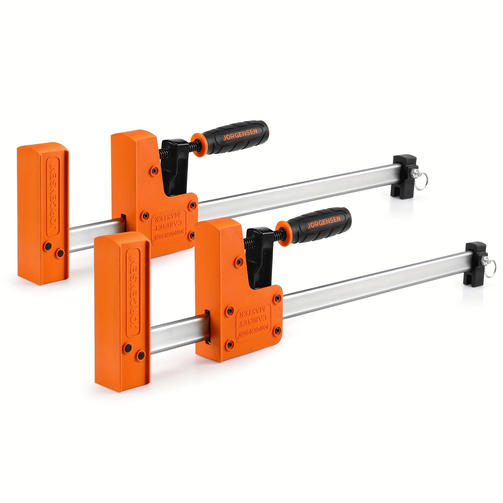 18" Bar Clamp Set, 2-pack 90° Parallel Clamp , Steel Jaw Bar Clamp For Woodworking, 1500 Lbs Load