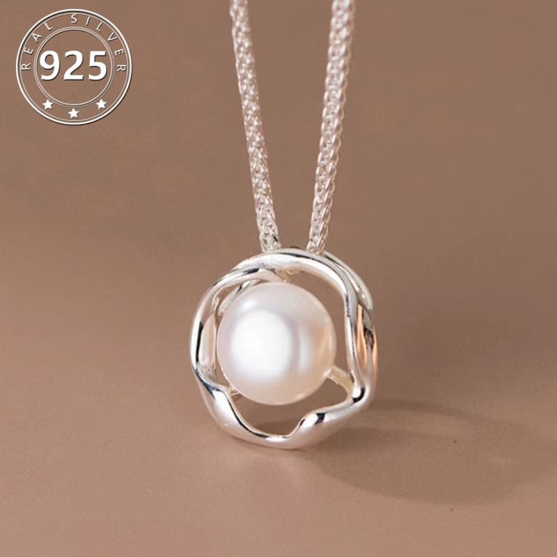 925 Sterling Silver Pendant Necklace - Elegant With An Adjustable Clavicle Chain, Gift For Women On Any