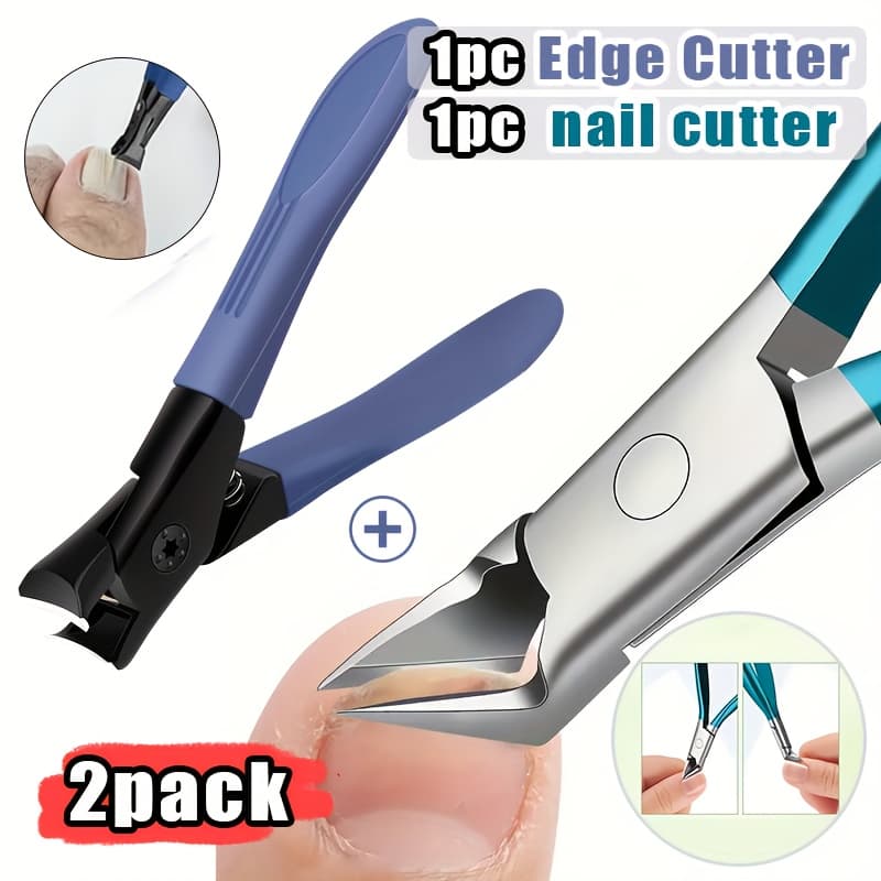 2 Pack Professional Toenail Clippers Set - Extra-large Opening For Effortless Trimming, , Ergonomic , Waterproof, Ultra-sharp, And Durable - For Thick, Hard Toenails,