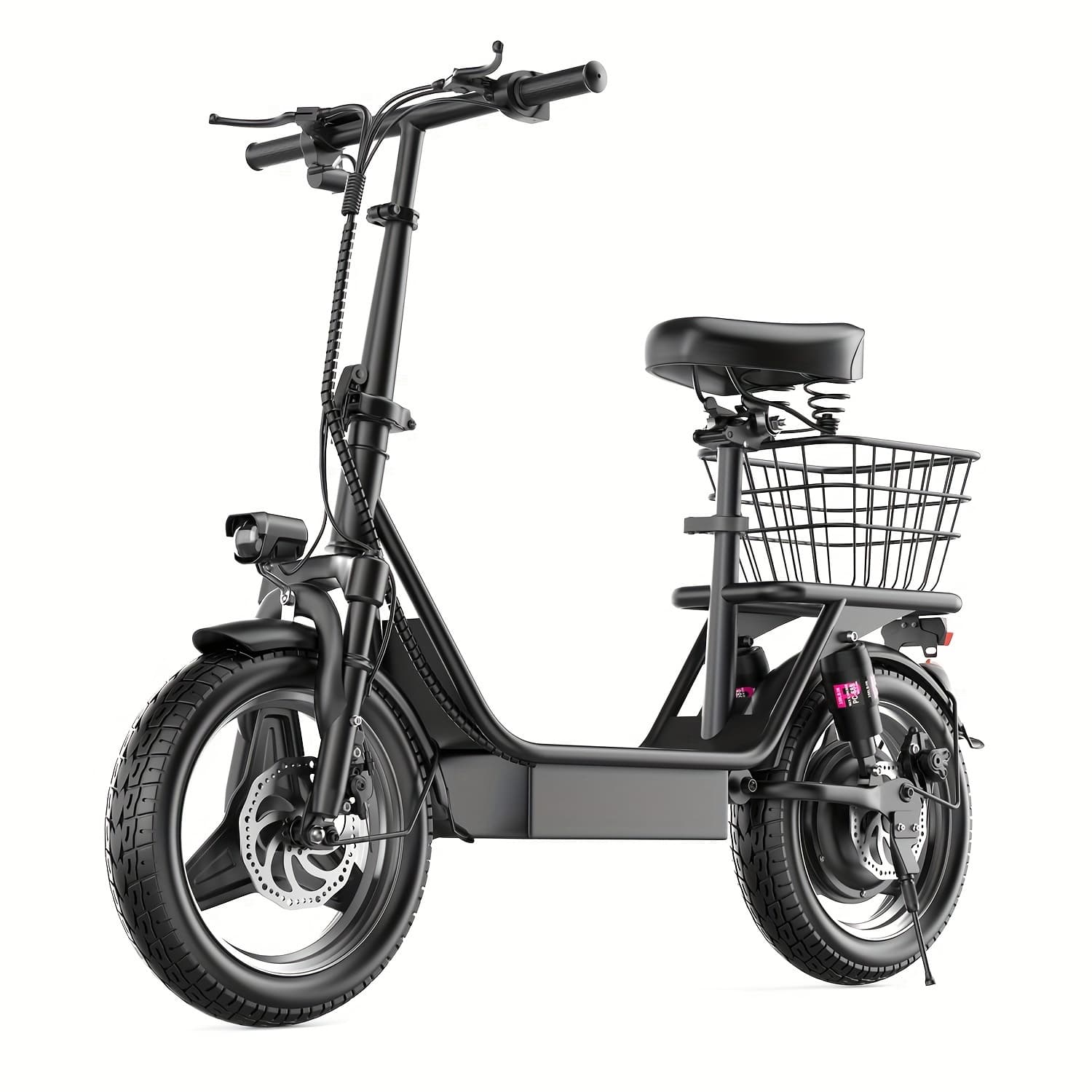 Askgo Adult Electric Scooter 650w , 48v 15ah, 20mph, 25 Miles Range, Seat + Rear Storage Basket/box, Brakes, Foldable E Scooter For & Travel