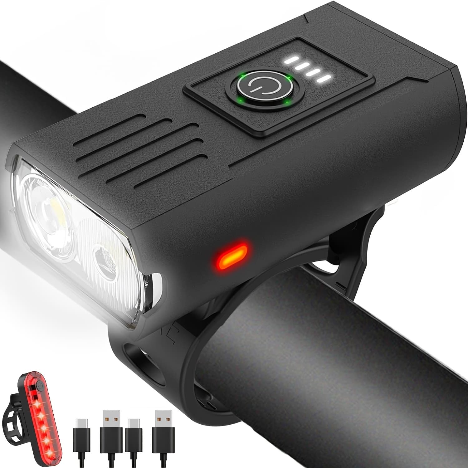 Usb Rechargeable Bike Lights, Led Bike Lights With Front Lights And Tail Lights Set Suitable For All Bicycles