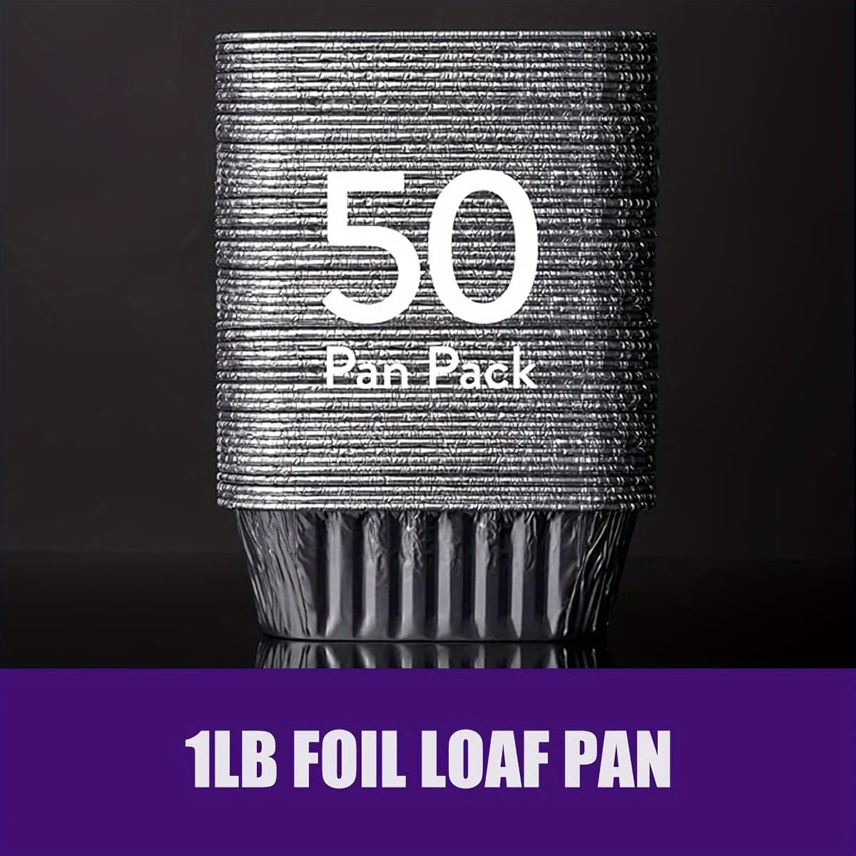 50pcs Aluminum Mini Disposable Loaf Pans, 1lb Aluminum Foil Pan For Bread Small Loaf Or For Holiday Gifts Bake