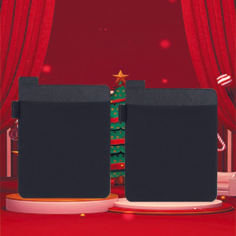 2-pack Lycra Spandex Portable Hard Drive Sleeves, Reusable External Pouches, Stick-on Storage Bags For Laptop, Cable & Earphone Organizer