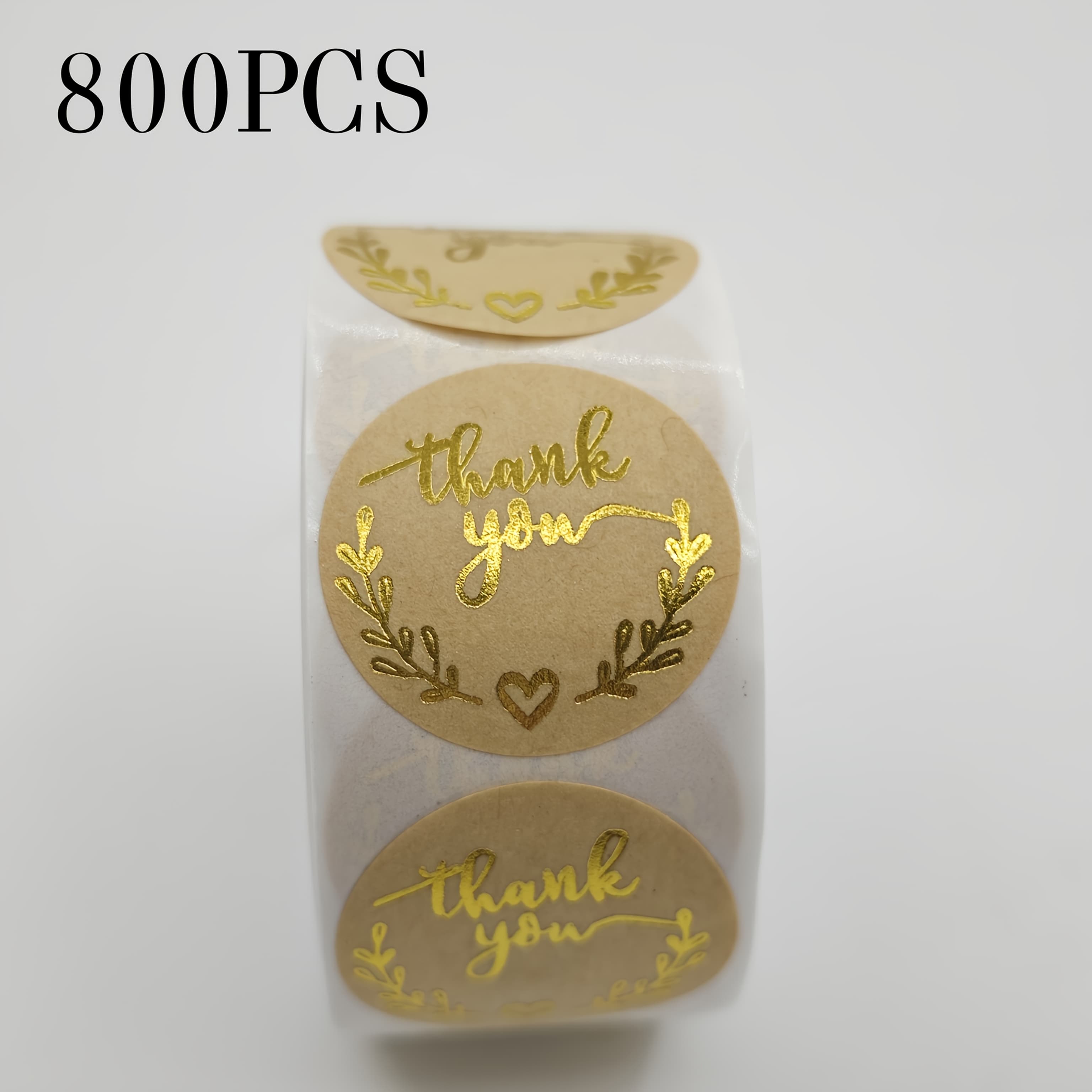 800/1600pcs Foil Thank You Stickers For Envelope Seal Labels Gift Packaging Decor Birthday Party Scrapbooking Stationery Sticker