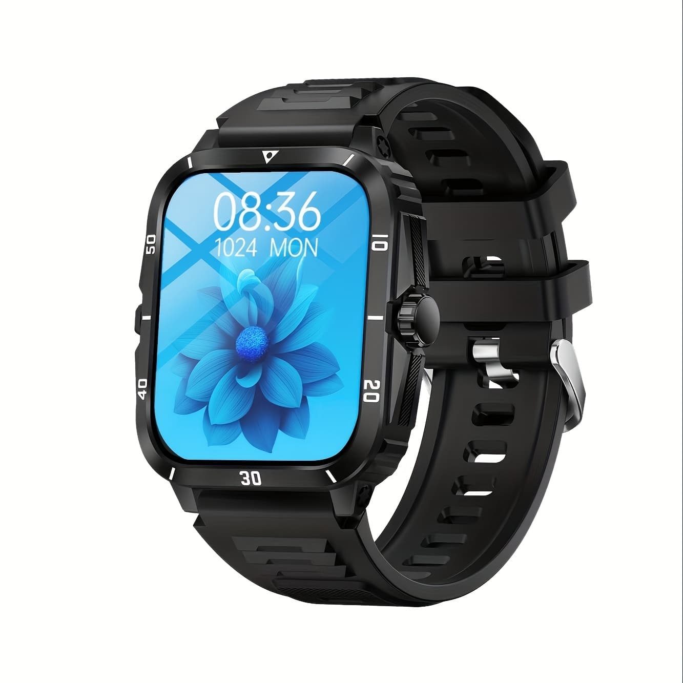 2.01-inch Outdoor Men's Smartwatch, Sports & Fitness Watch For Iphone And Phones, Long , Wireless Calling, With 100 /long /music Controls/message Alerts/weather Viewing, Gift &