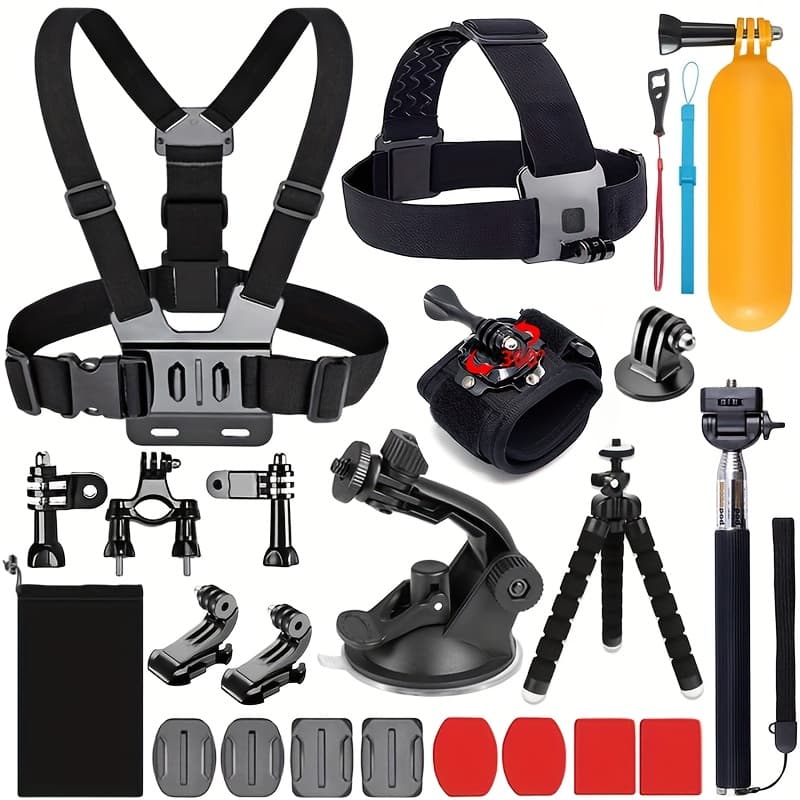 28 In 1 Camera Additions Set Compatible With Hero Models 13, 12, 11, 10, 9, 8, 7, 6, 5/ 5/hero 4/3+/3/2/1, As Well As , Dji Action, , , , And