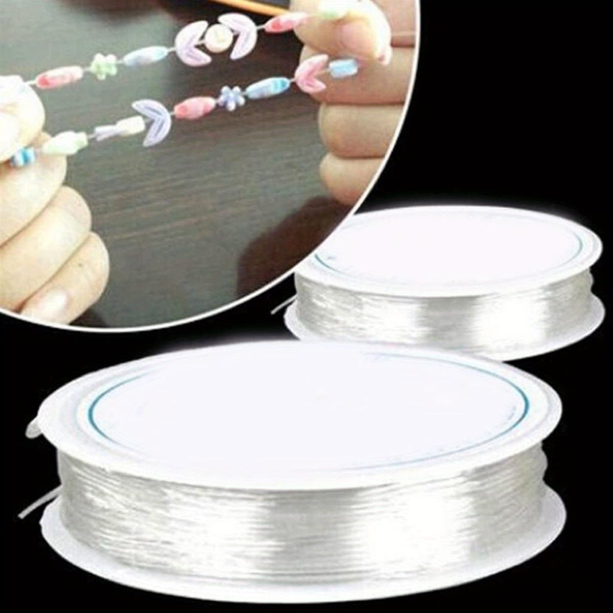 1pc 0. 4-1. 0mm Strong Stretchy Elastic Rope Transparent String Cord For Diy Bracelet Necklace Beading Jewelry Making Craft Supplies -beading Cords & Threads