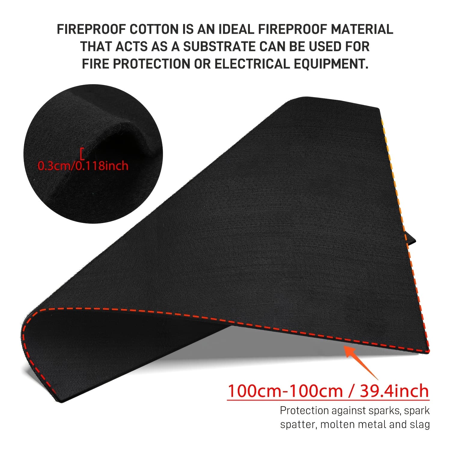 Carbon Felt Welding Blanket 39inx39in Flame Retardant Welding Blankets Up To 1800°f Heat Resistant Blanket Set Cuttable Carbon Fiber Fire Retardant Insulation Welding Mat Pad