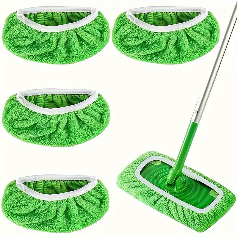 4/8pcs Premium Reusable Mop Replacement Pads: Washable, Durable, High Absorption For Cleaning