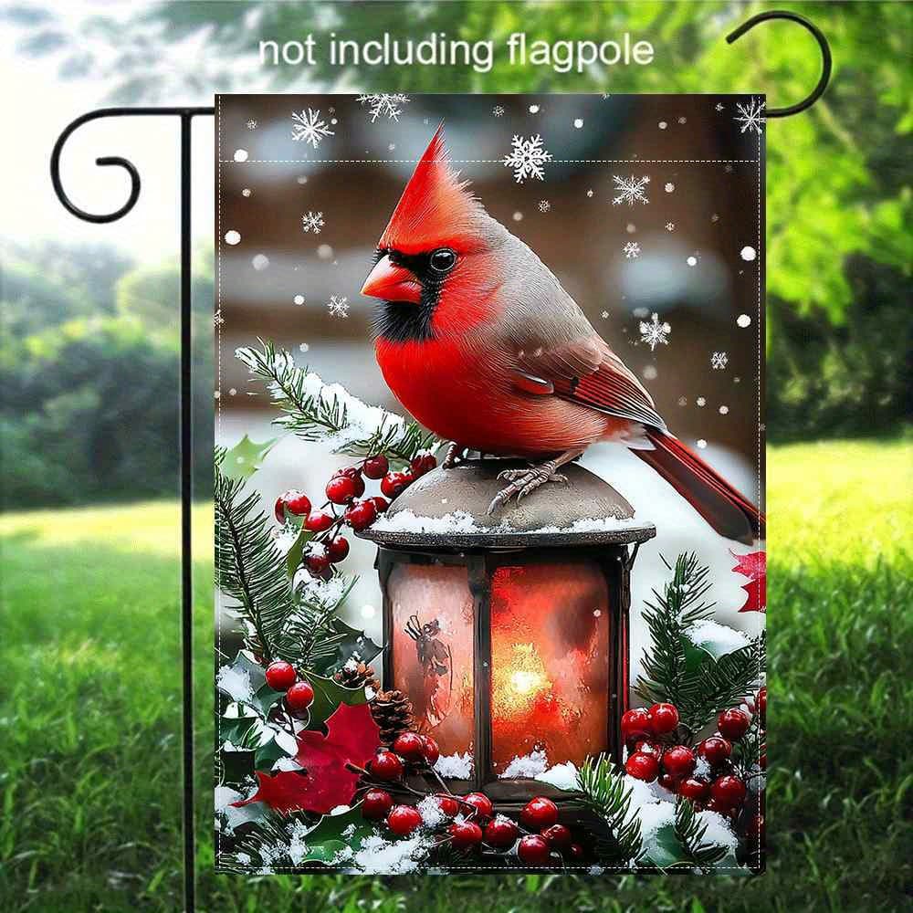 2d Flat, 1pc Double-sided Printed Garden Flag, Linen Material, No Flagpole Included, 2d Flat Print, Bird Garden Flag, 2d Flat