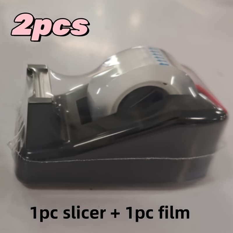 2pcs Desktop Tape Dispenser - Non-slip Handheld Tape Cutter - Office Tape Cutting And Packaging Tool, An Organized And .