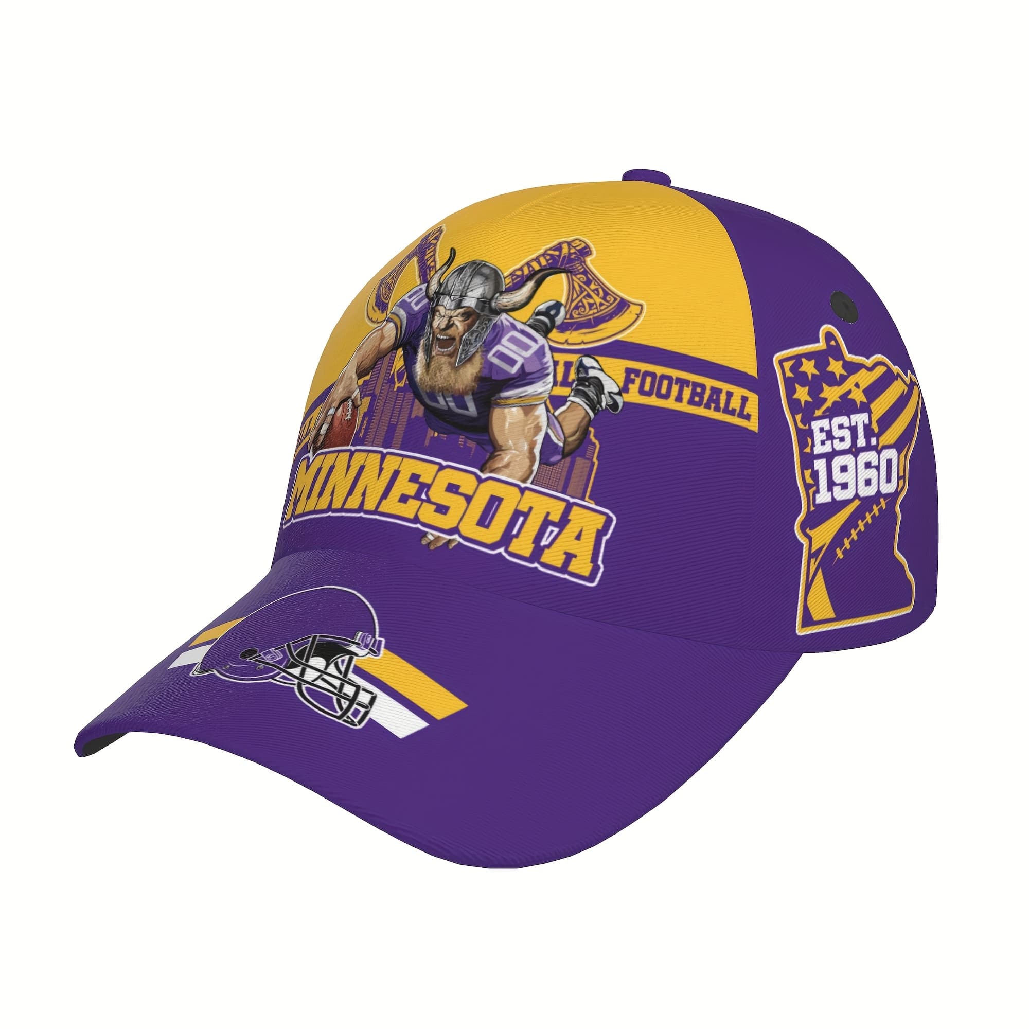 Silhouette Baseball For Men Women, Adjustable Print Hat Fans Gifts, Game Day Headwear, Without Battery