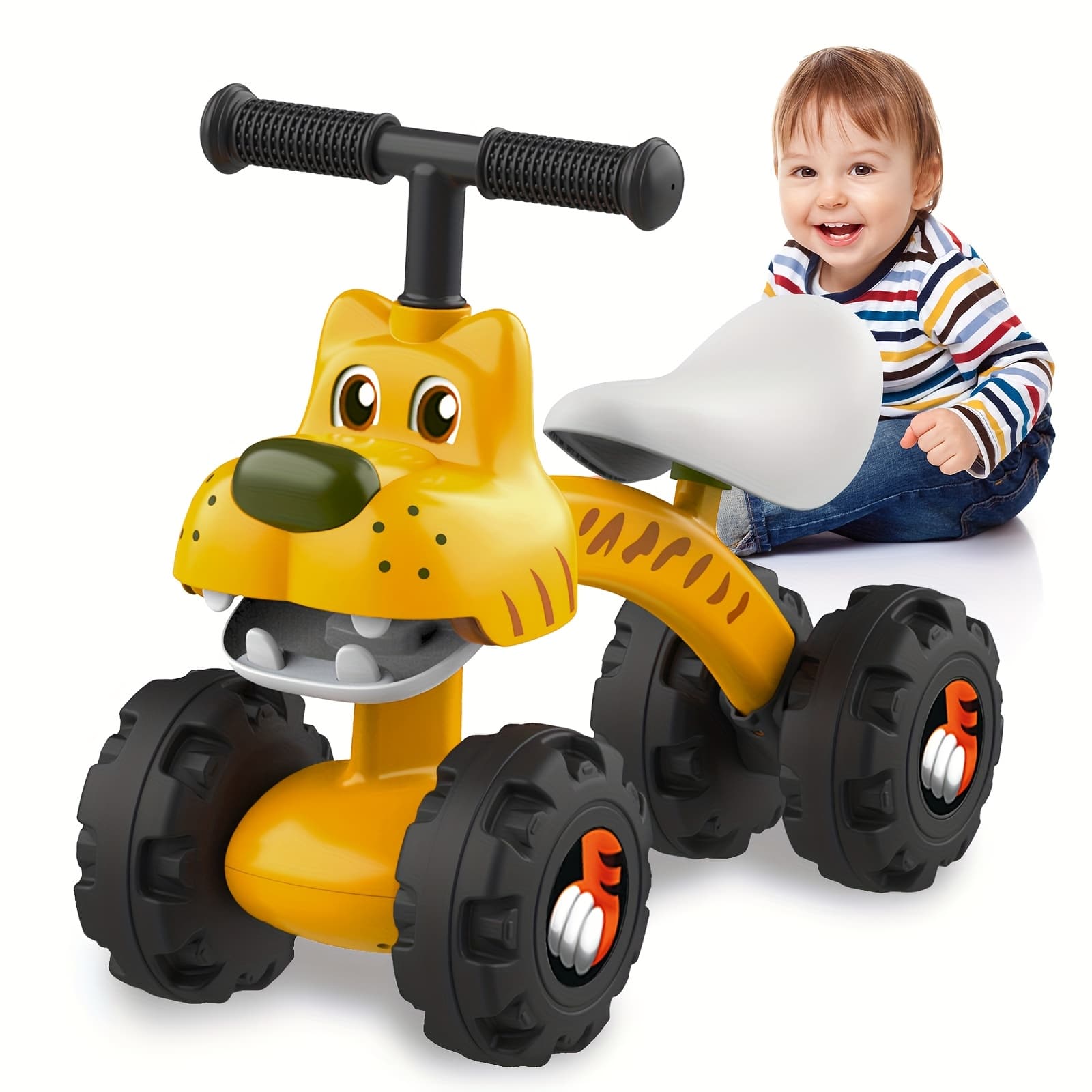 Baby Balance Bike With 4 Wheels, 10-36 Months Toys Gifts, 1 Year Old Boy/girl Balance Bike, Toddler Best First Birthday Gifts