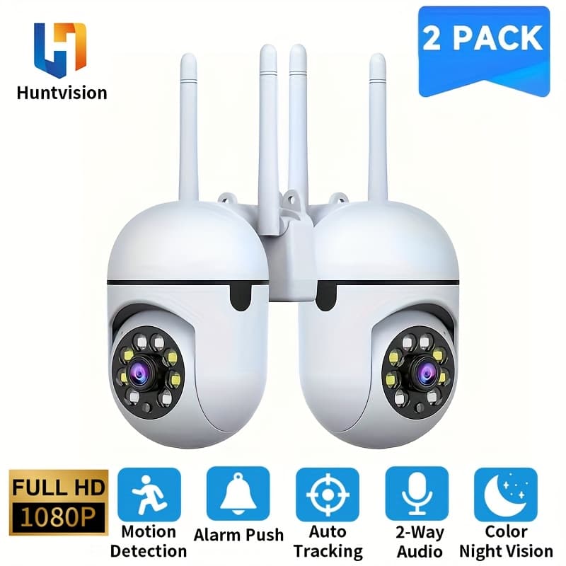 2pcs 1080p Security Cameras For Home For Home/office Live Streaming Security Camera, Night Vision, Audio, With App, Wifi Enabled, Or Child, Elderly And Pet Safety Monitoring, Usb Powered