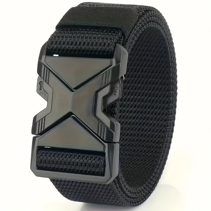 A Single Piece Of A Sleek Tactical Nylon Belt Designed For Military Enthusiasts, Featuring A . This Durable Belt Is Ideal For Men And Women