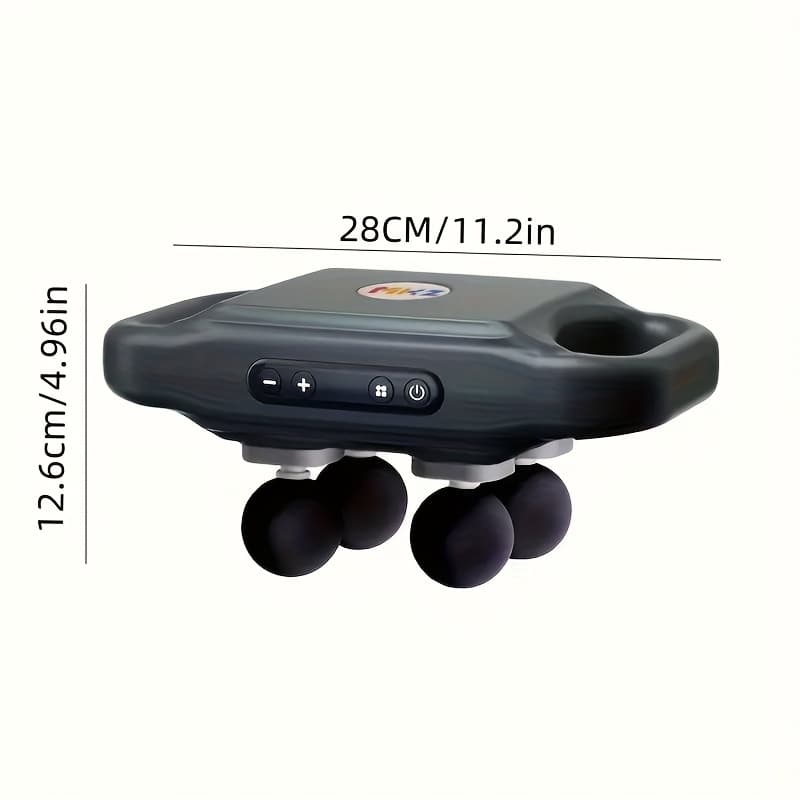 A Handheld Deep Tissue Massager With , Suitable For The Body Including Feet, Legs, Waist, Back, And Neck, Ideal For Relaxation.