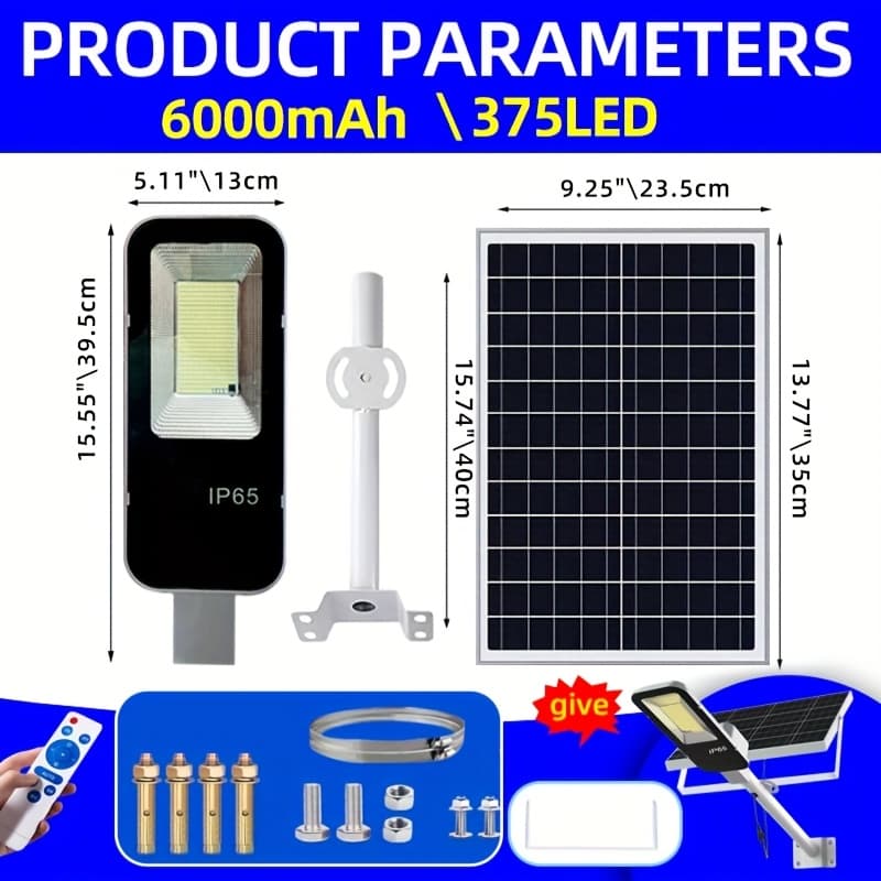 1 Solar Garden Lamp, 6000mah Outdoor Garden Lamp, Lamp Beads, Suitable Lots, Gardens, Courtyards, , And Outdoor Solar Lamps With Remote Control.