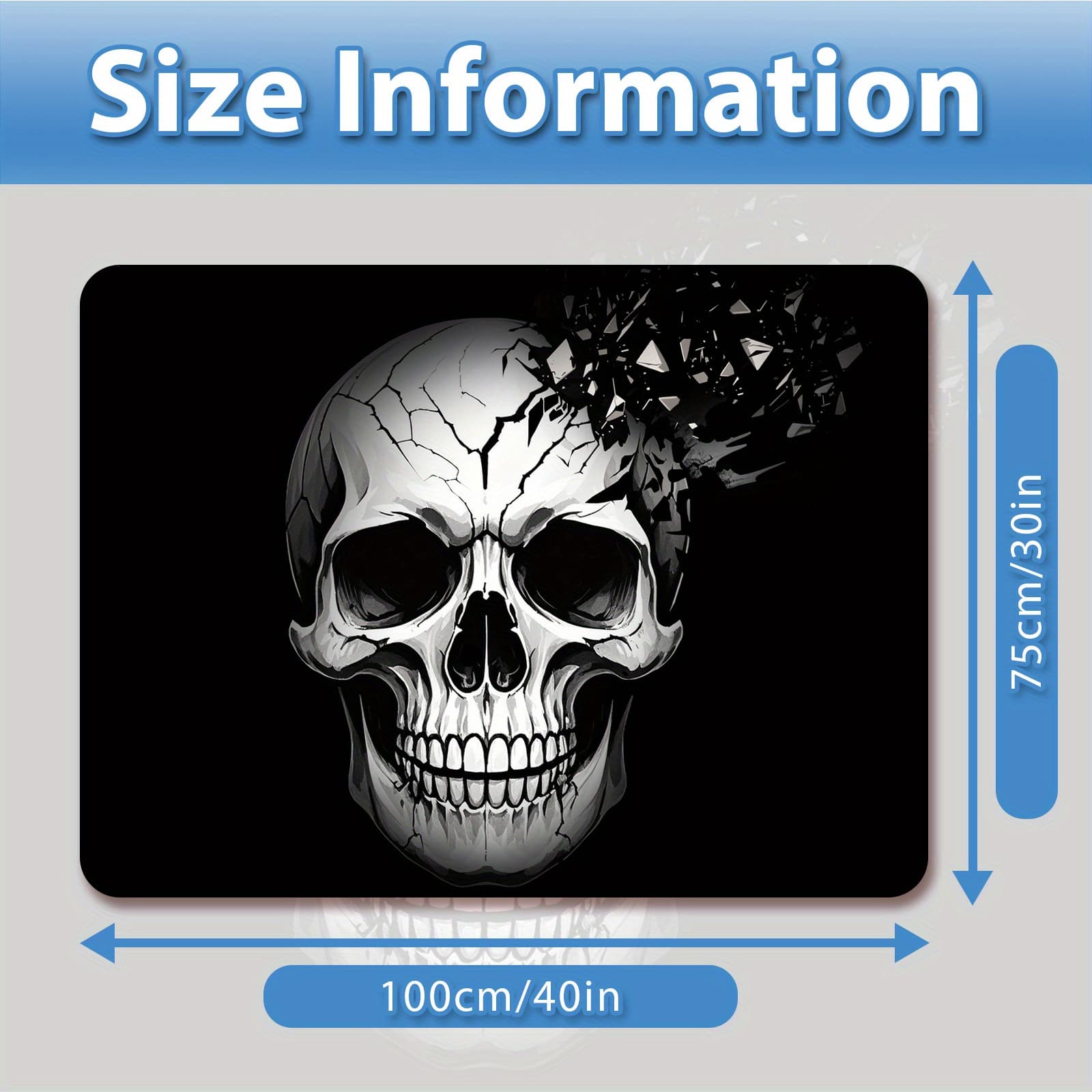 1pc Car Rear Cargo Pad, Monochrome Cracked Illustrationthe , Anti-slip, Wear-resistant, Washable, Keep The Car Interior , , Pet Mat, Car Accessories Interior.