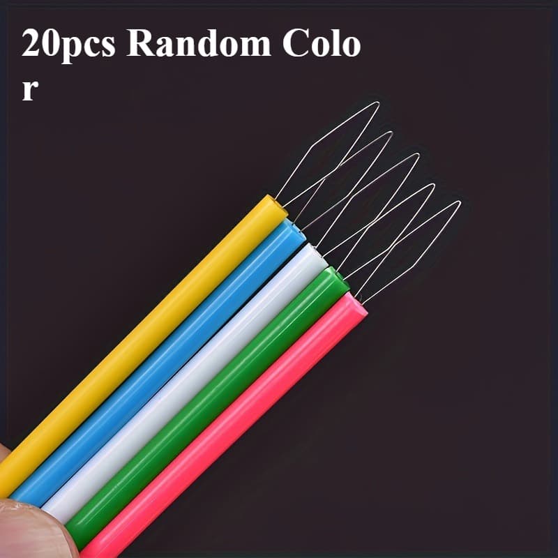 20pcs Set Of Plastic Needle Threaders - Sewing Machine Thread Assistant, Bead Threading Tool, Diy Craft Accessories, Elderly Assistance Equipment