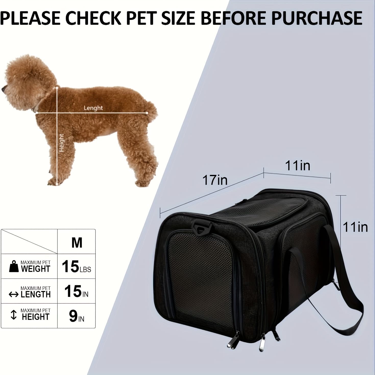 Spacious And Soft-sided Suitable For Cats And Small Dogs Up To 25 - Collapsible And Water-resistant For Travel