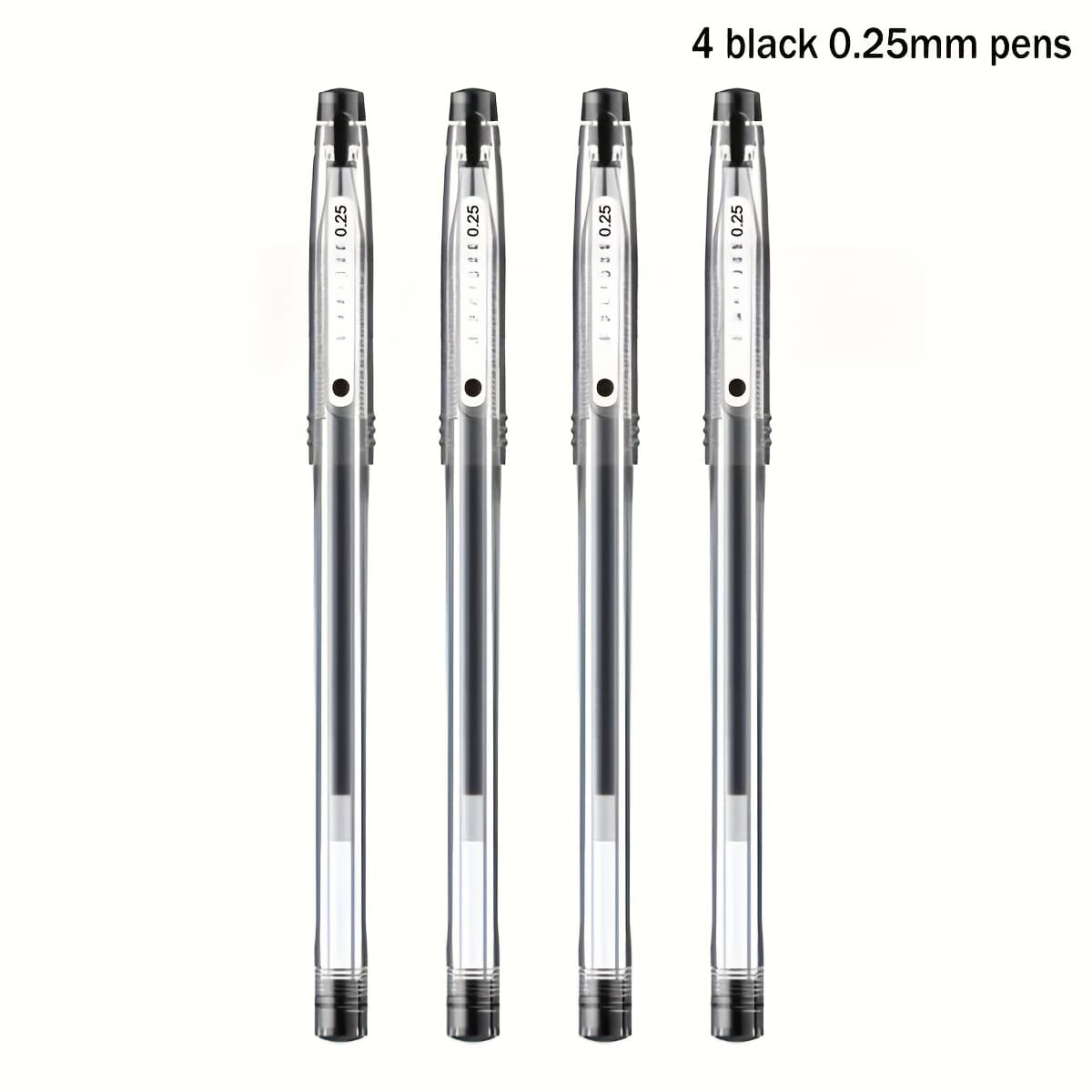 Super Fine Writing Line Drawing Neutral Pen 0.25/0.3/0.4mm Fine Tip Needle Tube Pen Three- Signature Water-based Pen Student Exam Questions Keeping Black Pe