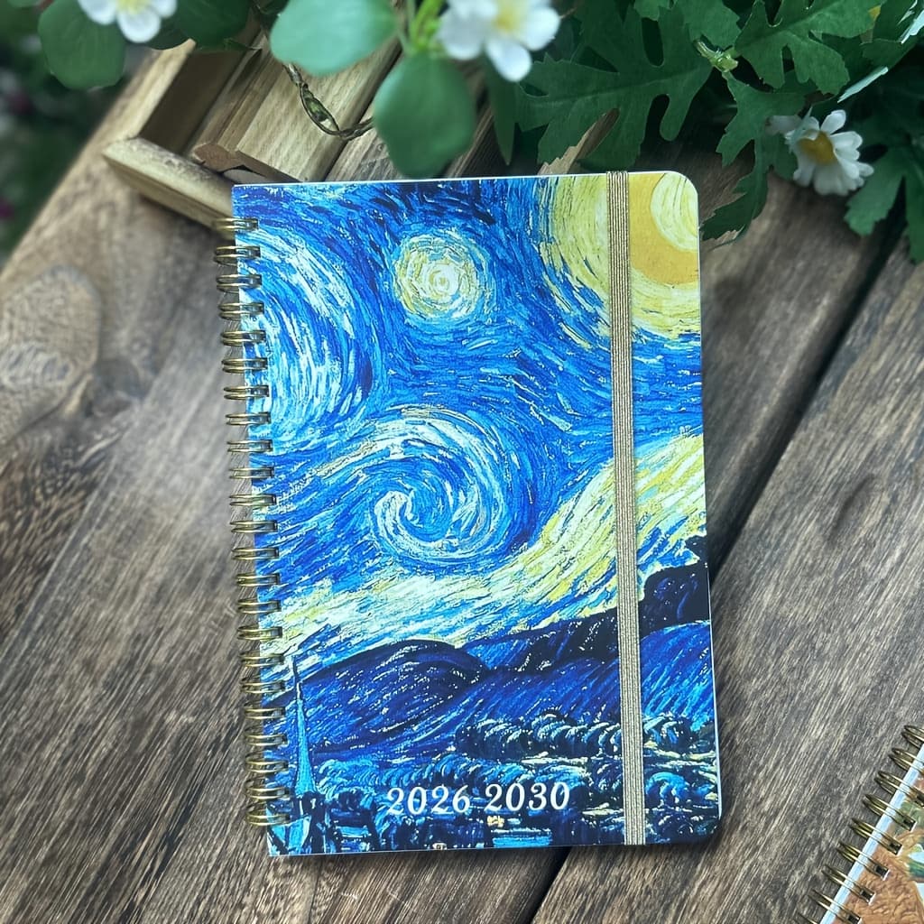 2026-2030 Daily Planner Calendar - 5-year Art Painting Style Planner For Home, Planning