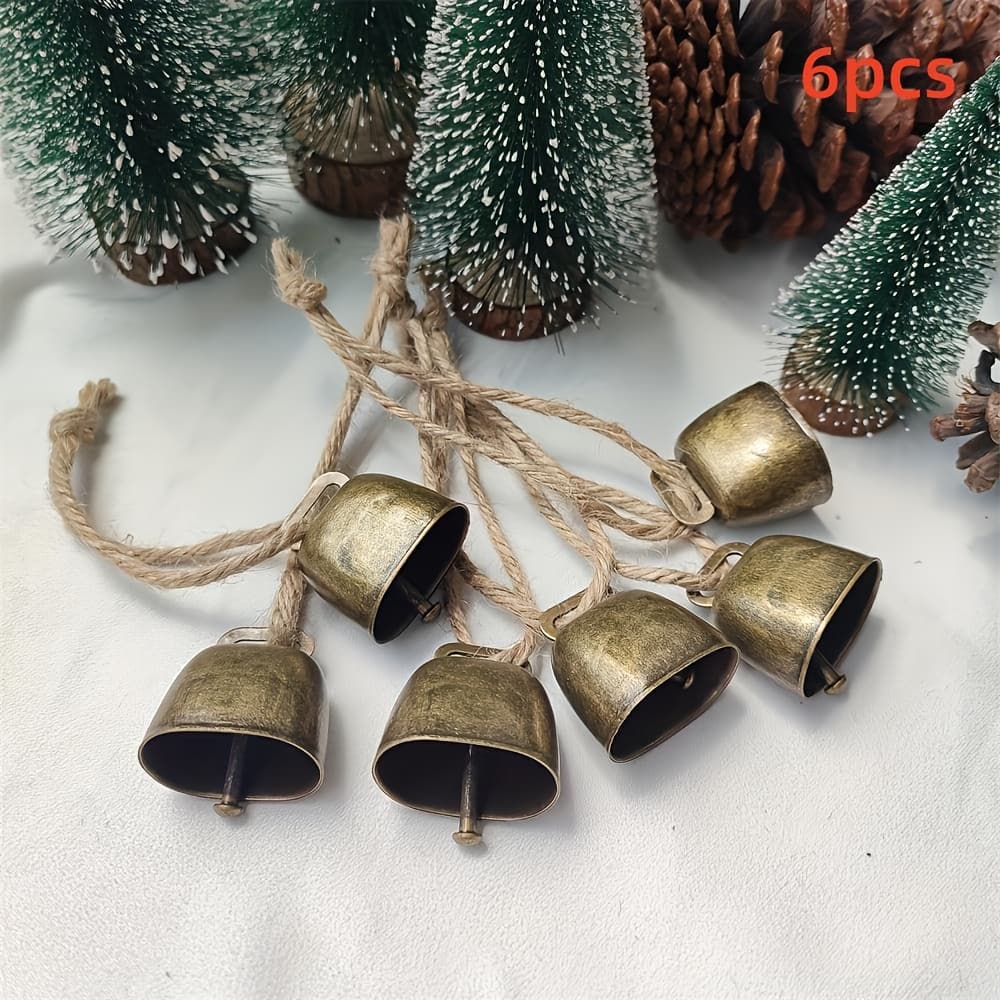 6pcs Set, Country Style Christmas Tree Ornament, Suitable For Decoration On Halloween, Easter, Thanksgiving And Other Occasions - Metal Festive Pet And Livestock