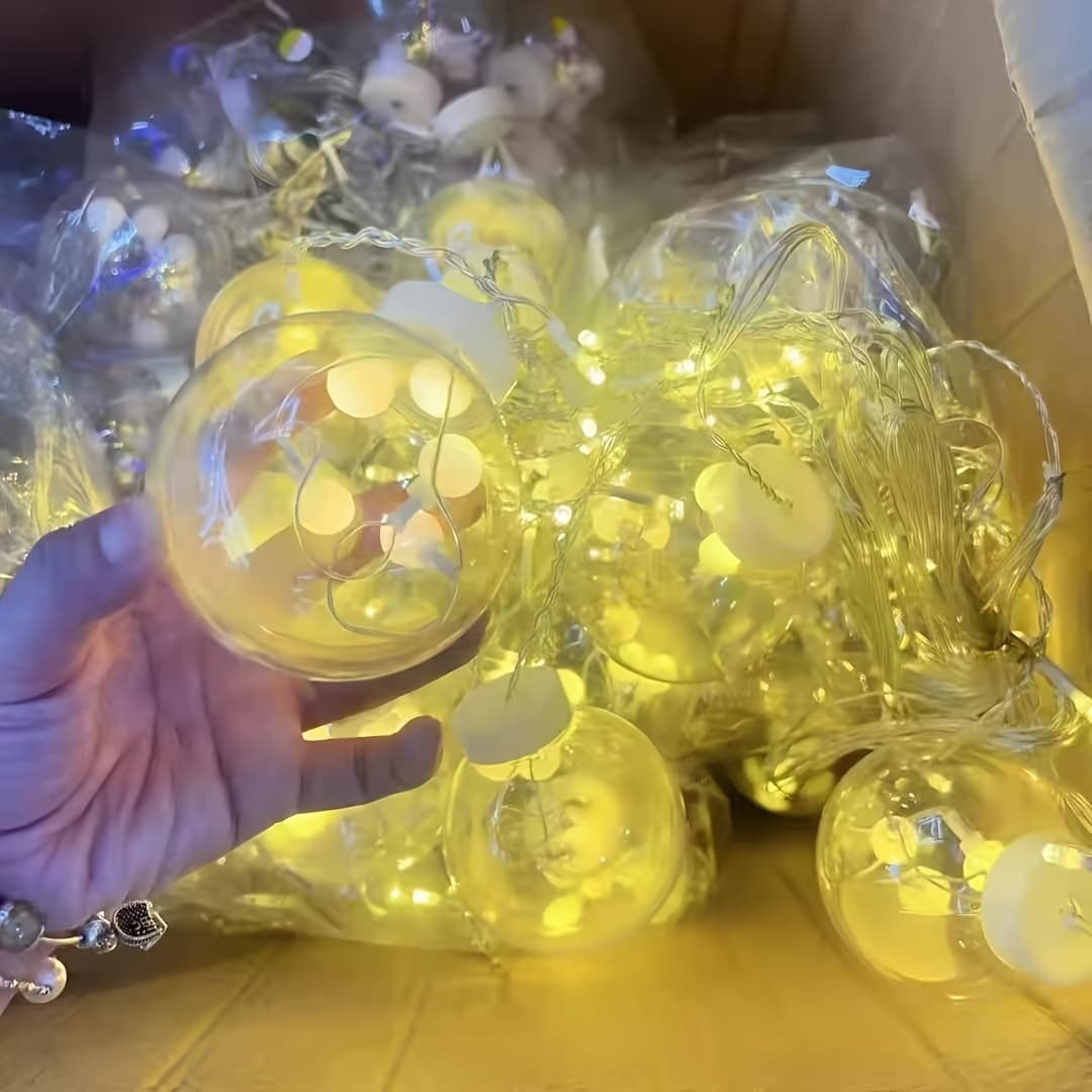 2025 New Wishing Ball String Lights 138 Inch 8 , 108 Leds And 12 Ball Lights Suitable For Family , Bedrooms, Parties, Indoor Festival Decorations