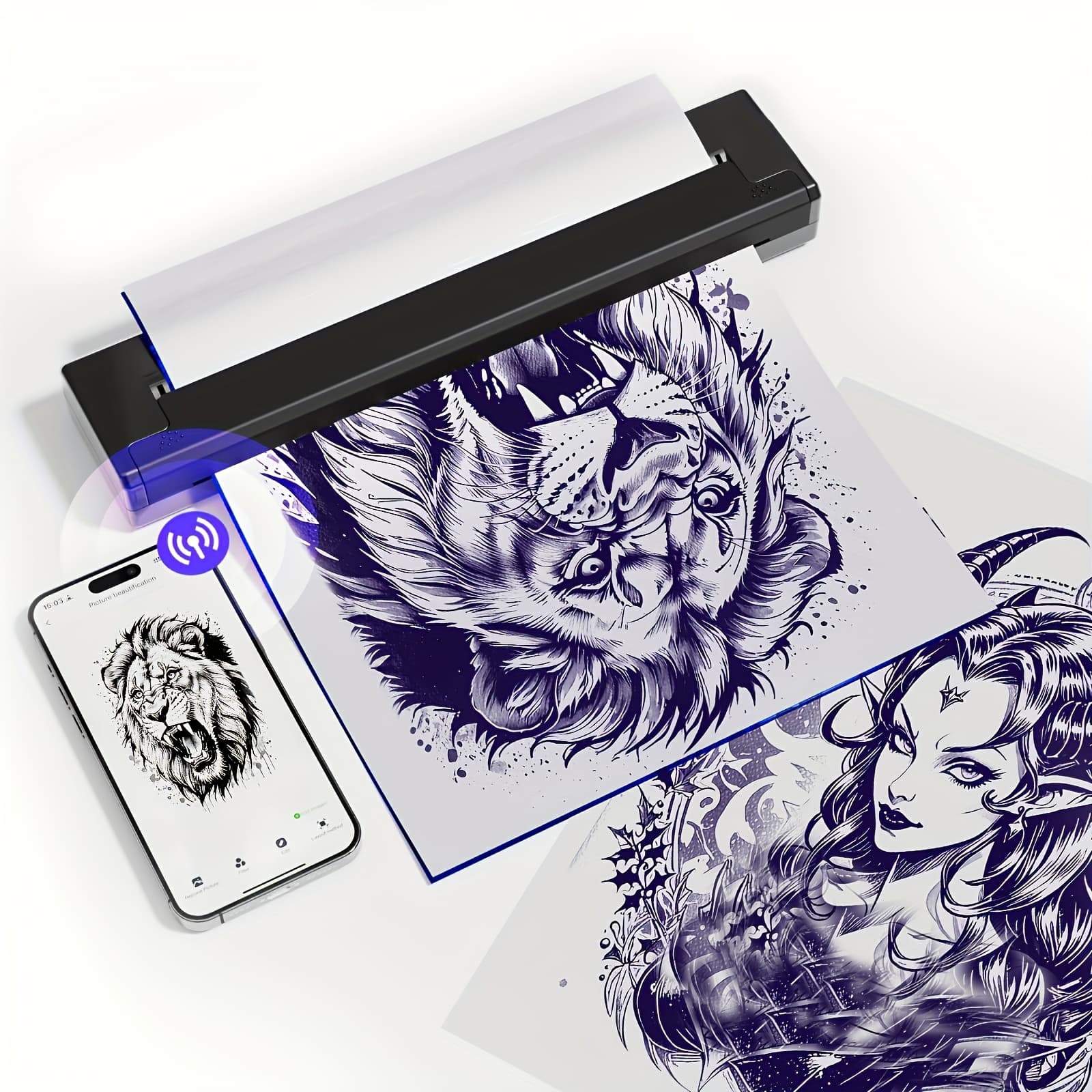 40 Sheets Of Tattoo Transfer Paper, A4 Size Tattoo Stencil Paper - Compatible With Mo8f, Tp81, P90, Pino And Other Tattoo Printers, Easy To Transfer, Suitable For Professional And Personal Use