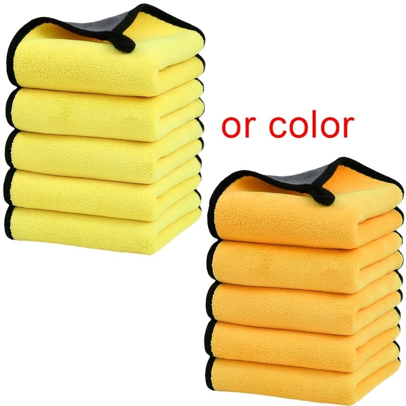 5pcs Of Microfiber Car Cleaning Cloth: Super Absorbent, Quick-drying And Scratch-free, Suitable For Cars/homes/boats, And Can Be Used As Holiday Gifts Such As Father's Day, Practical And Durable