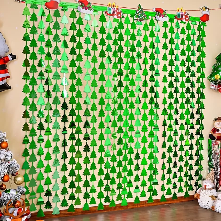 2pcs Christmas Tree Streamers, Suitable For Party, Tree Theme 100x200cm Decorations – Perfect Themed Birthday & Holiday Celebration Supplies