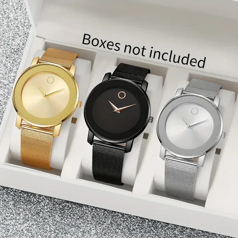 Business Casual Men's Watch, Ultra-thin Mesh Strap Men's Quartz Watch