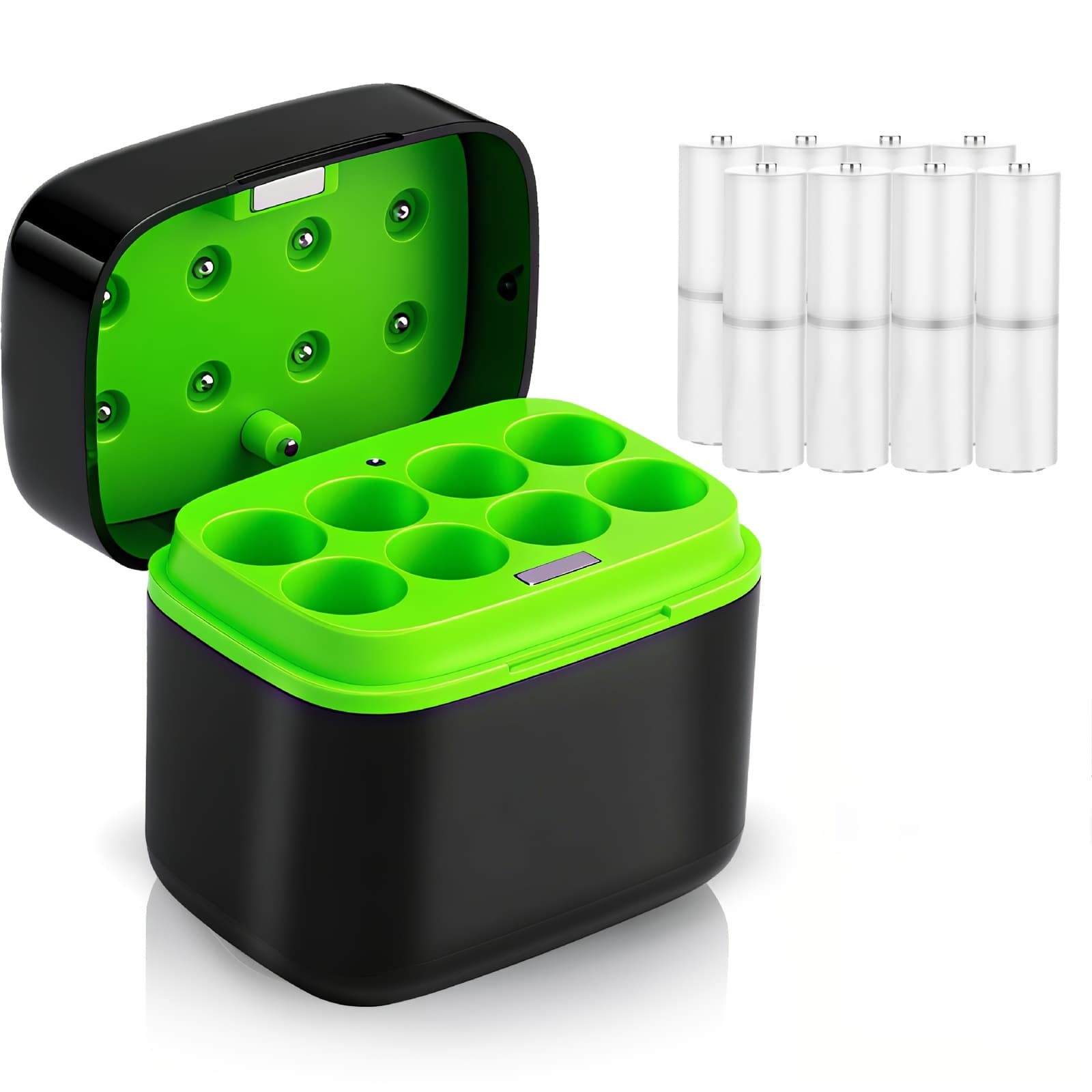 Aa And Aaa Battery For Nimh And Li-ion Batteries, Hybrid Battery , Smart Aa And Aaa , Rechargeable Battery , Integrated Charging Storage Boxes.(battery Not Included)