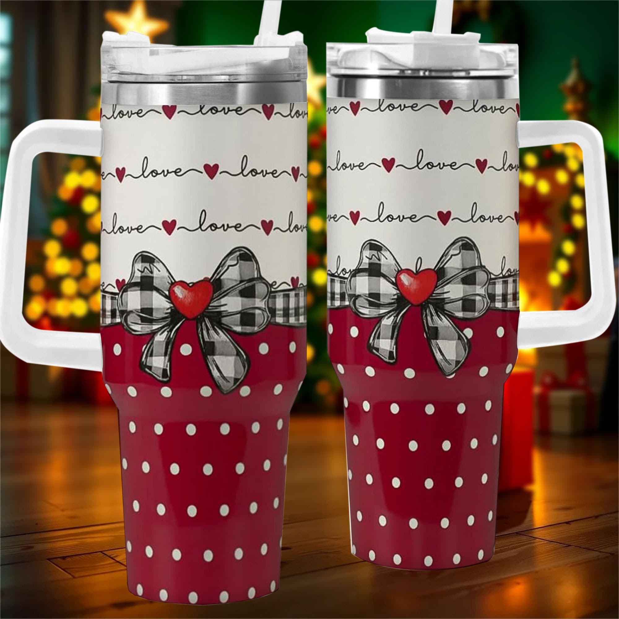 Valentine's Day Glass - 40 Oz Red , Stainless Steel, Thermal, Perfect For Anniversaries, Weddings, Birthdays, Easter, Christmas