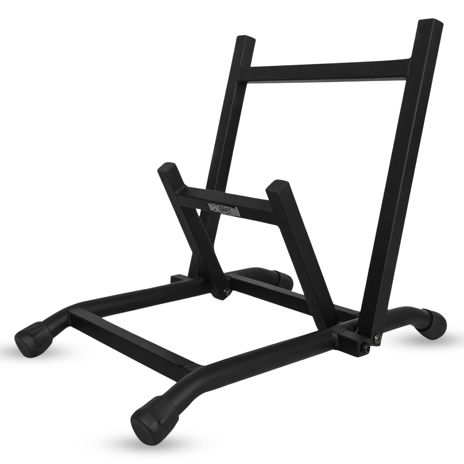 5 Core Amp Stand Heavy Duty Metal Build Adjustable Guitar Amplifier Low Profile Folding Fully Collapsible Black - Gas 01 Blk