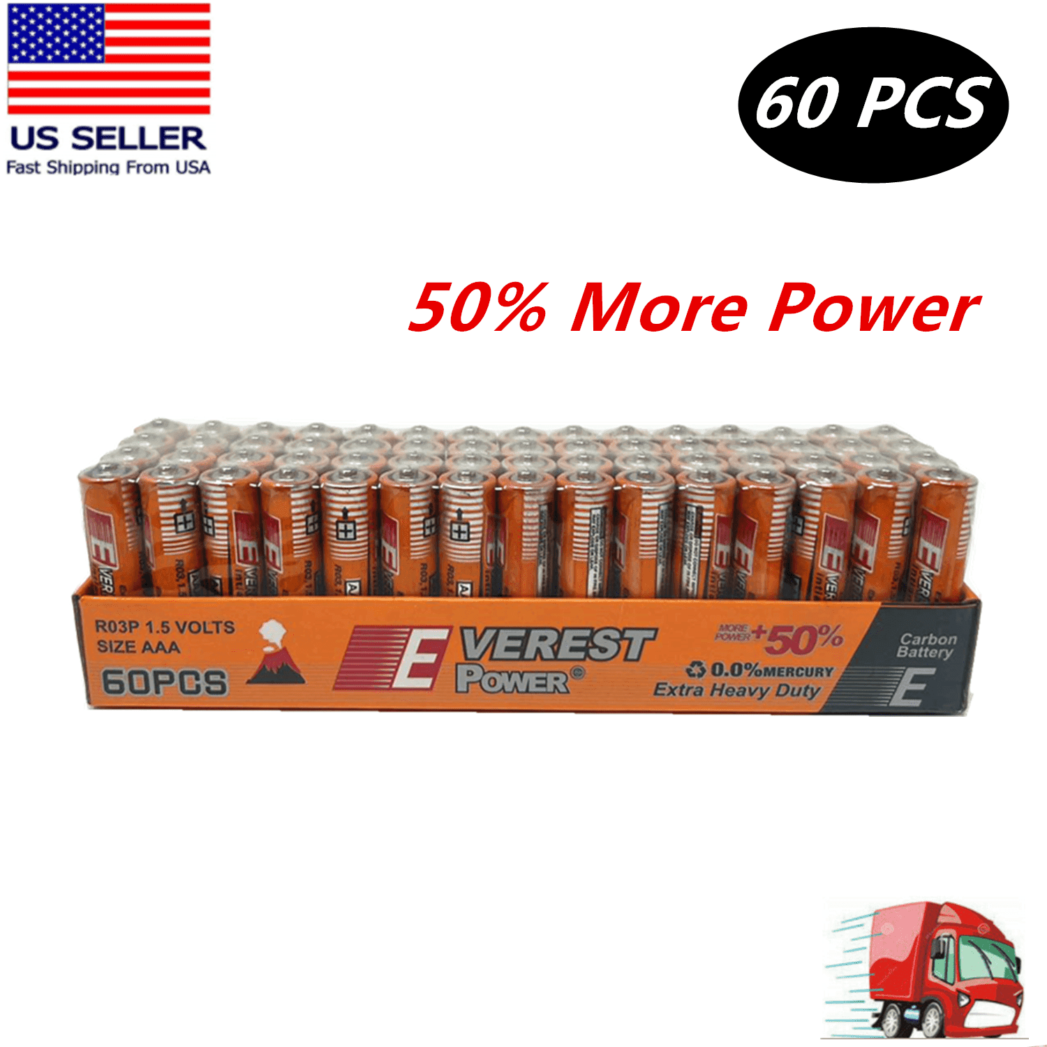60 Aaa Batteries 1.5v. Wholesale Lot For Low Draining Devices, Clocks, Lamps, Remotes
