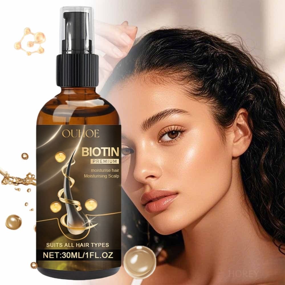 1.oz Biotin With Biotin, Ginger Extract, Ginseng Dry And Damaged Hair Of Men And Women, Hair Scalp Massage Care, Nourishes & Hair For A Fuller Look Make Thin Thicker