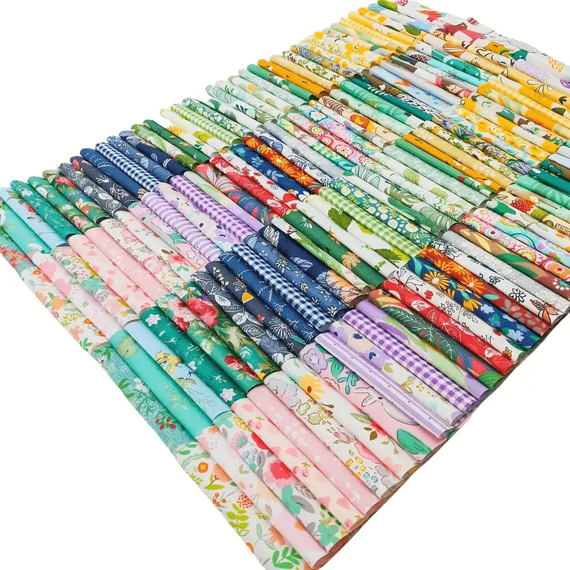100pcs 4.53 X 4.53 Inch Floral 100% Cotton Fat Quarters Fabric For Sewing And Quilting Bundles Precut Fabric Square For Diy Craft